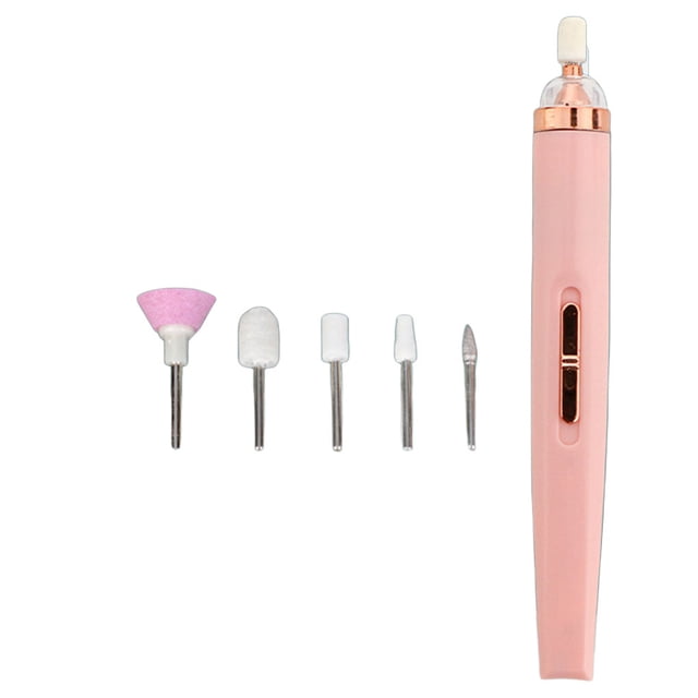 Decodeary Machine à Percer les Ongles Professionnelle Haute Vitesse Ensemble de Perceuses de Pédicure Portable Mini Outils de Manucure Stylo Rose