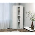 thumbnail image 2 of Bowery Hill Transitional Adjustable Storage Cabinet in White, 2 of 11