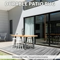 thumbnail image 2 of VUNATE Outdoor Rug Carpet 10'x14' Waterproof Reversible Patio Rug Portable Modern Abstract Indoor Outdoor Rug Plastic Straw Rug for RV Camping Garden Picnic Deck Backyard Porch Decor Gray and White, 2 of 6