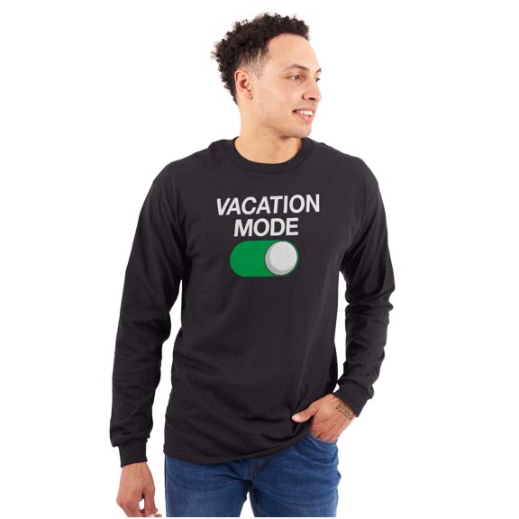 Vacation Mode On Summer Vacay Vibes Plus Size Long Sleeve Graphic Tee Shirt Brisco Brands 2X