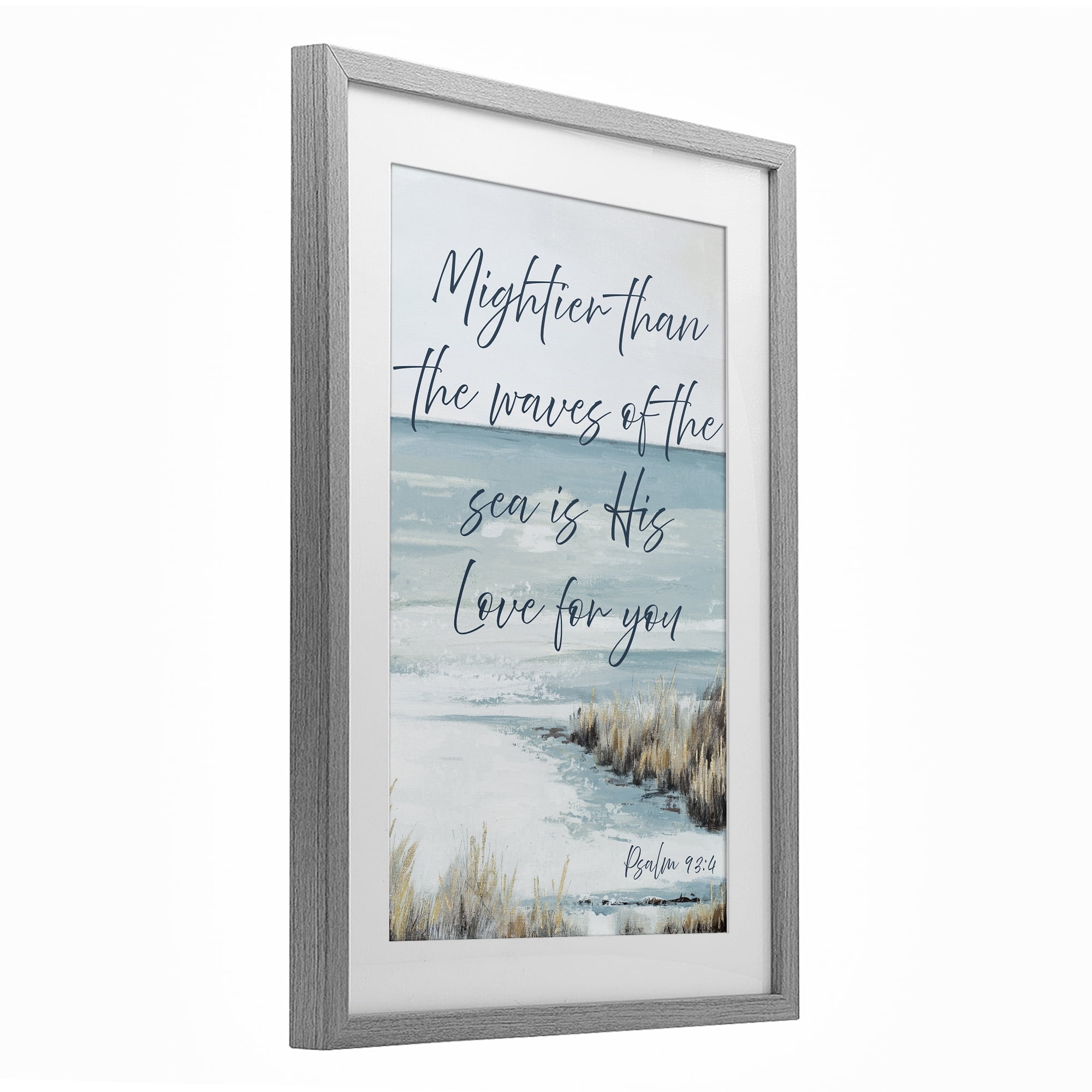 Stupell Industries Mightier Than The Waves Gray Framed Print Under Glass, design by Patricia Pinto