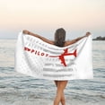 thumbnail image 3 of Toalla de playa con pilotos mirando hacia abajo, toallas de baño de microfibra, manta de playa suave para desfiles, natación, yoga, mujeres y hombres, 3 of 4
