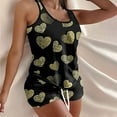 thumbnail image 2 of RKSTN Ensembles de Pyjama pour Femmes 2 Pcs Ensemble Imprimé Saint-Valentin Taille Élastique Shorts Pyjamas Doux Confortables, 2 of 5
