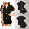 thumbnail image 2 of Pyjama d'Été à Manches Courtes pour Femmes Ensemble Mignon en Coton Chemise de Nuit à Manches Courtes, 2 of 7