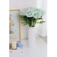 thumbnail image 4 of Lvefit Flores Artificiales De Color Verde Salvia, Rosas Verdes De Seda, 12 Unidades Con Ramo De Rosas De Seda De Tallo Largo Para Boda, Despedida De Soltera, Decoración Del Hogar, 4 of 5