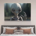thumbnail image 4 of Póster en lienzo de criatura alienígena generada por IA, decoración de dormitorio, paisaje deportivo, decoración de oficina, regalo, estilo marco, 20 x 30 cm, 4 of 8
