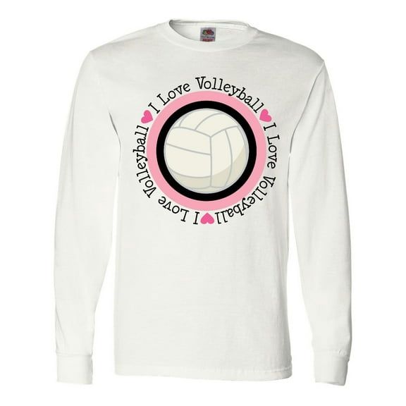 Inktastic I Love Volleyball Sports Long Sleeve T-Shirt