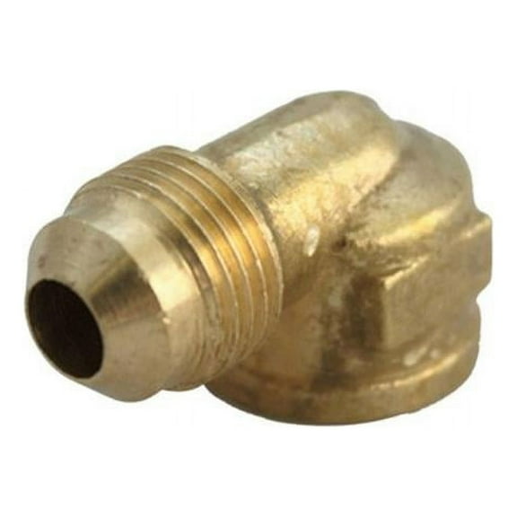 JMF 3/8 in. Flare x 3/4 in. Dia. FPT Brass 90 Degree Elbow