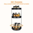 thumbnail image 3 of Uxcell Lazy Susan Turntable, 3 Tier Rotating Spice Racks Suitable for Furniture Pantry Kitchen Countertop Bathroom, 3 of 6