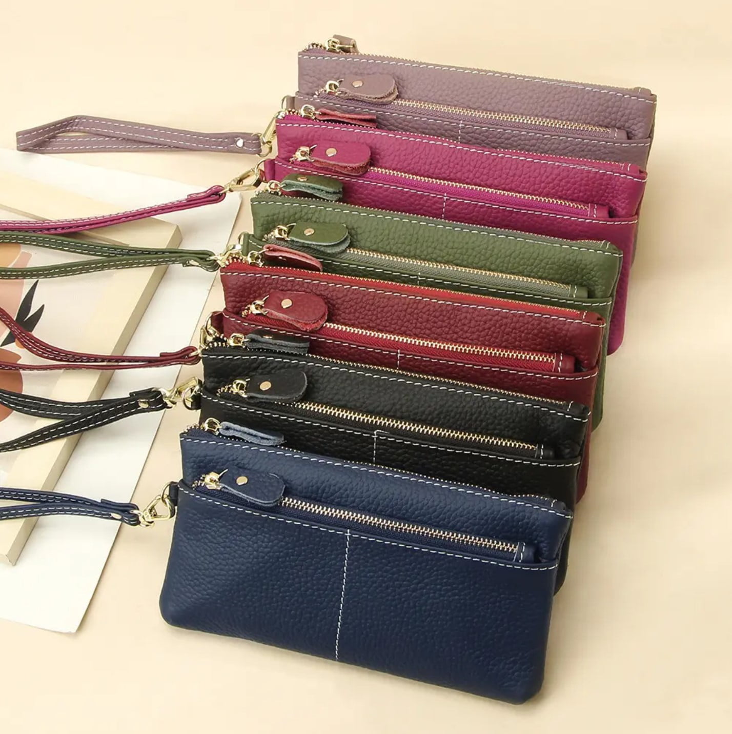 Worldity 6-Pack Wrist Wallet - High Elasticity Zipper Pouch For Running & Travel
