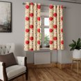 thumbnail image 2 of Ambesonne Fruits Grommet Curtain, Fresh Fruit Slices Pie, 50" x 63", Cream Red Beige, 2 of 6