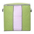 thumbnail image 2 of Clearance Under $5 Boovnll 60L Clothes Storage, Large Capacity Foldable Thicken Storage Bags with Reinforced Handles & Zippers & Clear Window for Blanket, Comforters, Pillows, Storage and Organization, 2 of 5