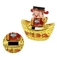 thumbnail image 1 of Wealth God Ornament, Solar Panel Nodding Fortune Wealth Statue For Car Household Decoration, 1 of 8