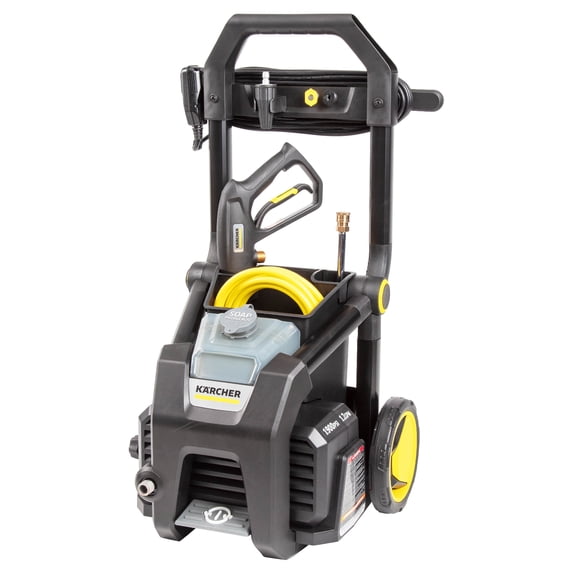 Kärcher Pressure Washer K1900PSB, CETA Certified, 3 Spray Nozzles, Detergent Tank, For Cars, Driveways, Siding, Patios, 1.2 GPM