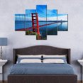 thumbnail image 3 of TISHIRON 5PCS Framed Canvas Wall Art Set,60"x40" Golden Gate Bridge Canvas Art Decor, 3 of 7