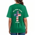thumbnail image 6 of idosla 250 Anniversary USA Shirt Women's Short Sleeve T-Shirt Patriotic American Flag Eagle Tops 1776-2026 Tshirt Gifts (Green, S), 6 of 9