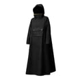 thumbnail image 3 of Poncho impermeable unisex reutilizable con capucha impermeable ropa de lluvia para Negro XL, 3 of 9