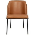 thumbnail image 4 of Jagger Cognac Faux Leather Dining Chair (Set of 2), 4 of 9