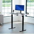 thumbnail image 2 of VIVO Electric 60” x 30” Stand Up Desk Workstation, White Table Top, Black Frame, 2 of 8