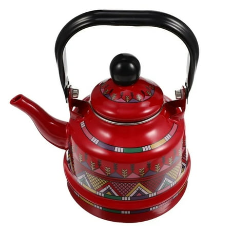 

QHNGJZ Stylish and High-Quality Ancient Enamel Bell Pot with Anti-Scald Protection - Essential Portable Water Kettle for Tea Coffee and More - Ideal Addition to Your Kitchen Supplies an