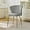 Grey, variant on DEXS Velvet Vanity Chair Modern Makeup Chair with Golden Legs and Back Support, Small Accent Chair for Dressing Table Living Room Bedroom.Black