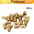 thumbnail image 4 of HUGFEGWE M3x8mm Female Thread Knurled Nuts Hx5mm OD Brass Threaded Insert Embedment Nuts Hydraulic Welded Joint Injection Molding Assortment Kit for 3D Printing Injection Molding 20PCS CJB91-24984, 4 of 8