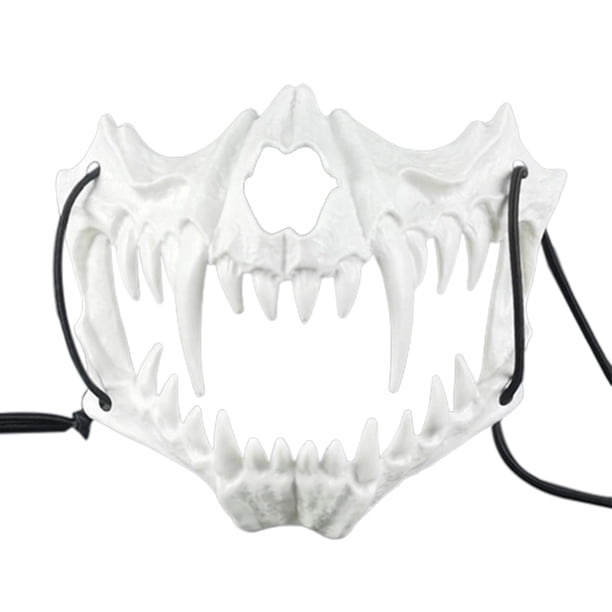 Máscara de calavera, tocado facial completo, accesorios para personajes de juegos, máscara de esqueleto de Halloween para Estilo B