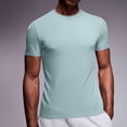 thumbnail image 2 of BiZtdJrK Running T Shirt Men Crew Neck Short Sleeve Gym Workout Shirts Lightweight Stretch Fitness Sport Tee Tops Green XXL, 2 of 9