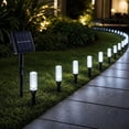thumbnail image 3 of Christmas Clearance!—less than $1 each, 20 LED Solar Column Ground Stake Lights with 3 colors to choose from for Garden Walkway Outdoor Decor(White), 3 of 6