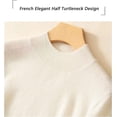thumbnail image 2 of Women‘s Wool Sweaters Mock Turtle Neck Lightweight Long Sleeve Cozy Warm Fall Winter Pullover Tops, 2 of 6