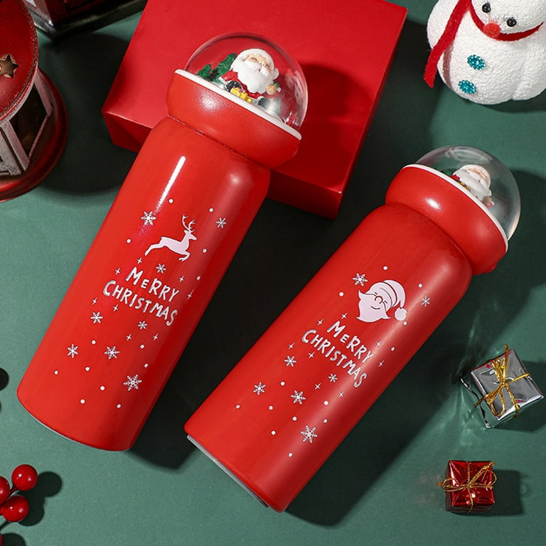 500ml Thermos Bottle Christmas New Year Gift Mug Insulated Tumbler  Stainless Steel Vacuum Flasks Thermoses Elk Santa Water Cup - AliExpress