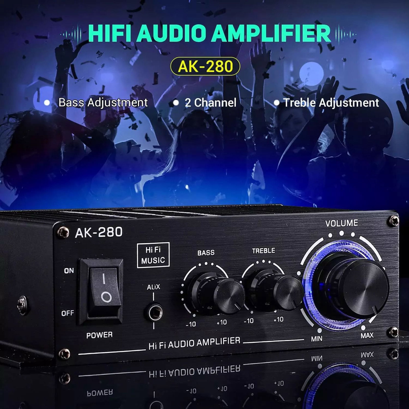 Portable Audio Amplifier for Various Devices Enjoy Quality Sound Accessory Part Amplifier AK280