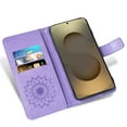 thumbnail image 3 of Asuwish Compatible with Samsung Galaxy S25 Ultra Wallet Phone Case and Tempered Glass Screen Protector Flip Credit Card Holder Stand Mandala Flower Cell Cover for S25Ultra 25s 25u+ Women Men Purple, 3 of 8