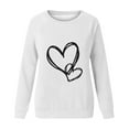 thumbnail image 4 of Kaemgyyd Womens Crew Neck Sweatshirts Casual Loose Long Sleeve Tops Fashion Lightweight Print Pullover, 4 of 4
