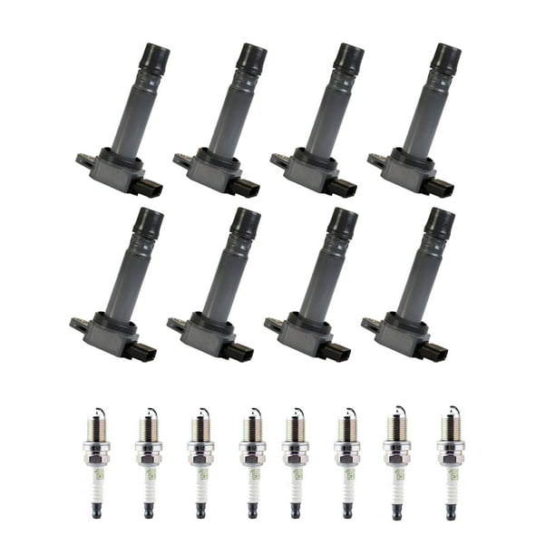 Set of 8 ISA Ignition Coils and 8 Denso Spark Plugs Compatible with
