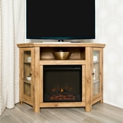 Middlebrook Designs 48inch Barnwood Corner Two Door Fireplace TV Stand