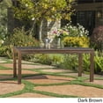 thumbnail image 2 of Noble House Manila 69" Wooden Patio Dining Table in Dark Brown, 2 of 10