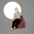 thumbnail image 3 of Gouchee Home Alfa Wine Bean Bag Chair – Soft Velour Polyester Fabric with Polystyrene Bead Filling, Suitable for Adults and Teens, Lightweight & Portable Seating for Dorm or Living Room, 3 of 7