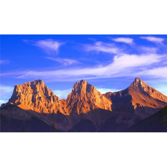 Trois Soeurs Montagne Canmore Alberta Canada Poster Print par Carson Ganci&44; 36 x 20 - Grand