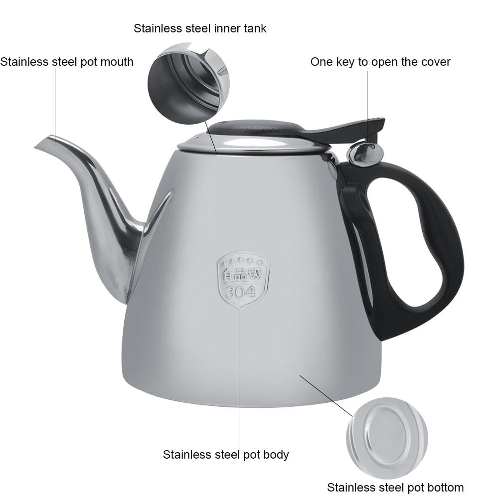 LYUMO 1.2L/1.5L Stainless Steel Stovetop Teapot Tea Coffee Pot Kettle