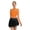 Orange, variant on Women Lyrical Dance Dress Figure Ice Skating Costume Mesh Long Sleeve Ballet Leotard Skirts Black XXL