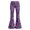Purple, variant on lnmuld Kids Button Fly Vintage Houndstooth Print High Waist Flared Pants Light Gray,7-8 Years