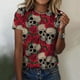 thumbnail image 2 of Tops Para Mujer Salir Tops Camiseta Casual Holloween Impreso Cuello Redondo Blusa de Manga Corta Odeerbi ODB150271, 2 of 5