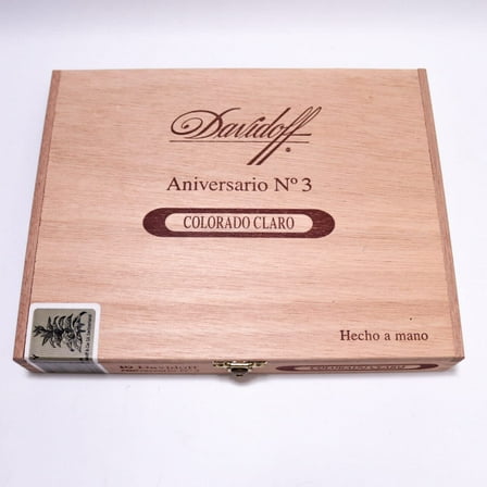 Davidoff Aniversario No. 3 Colorado Empty Wood Cigar Box 8.5" x 6.5" x 1.25