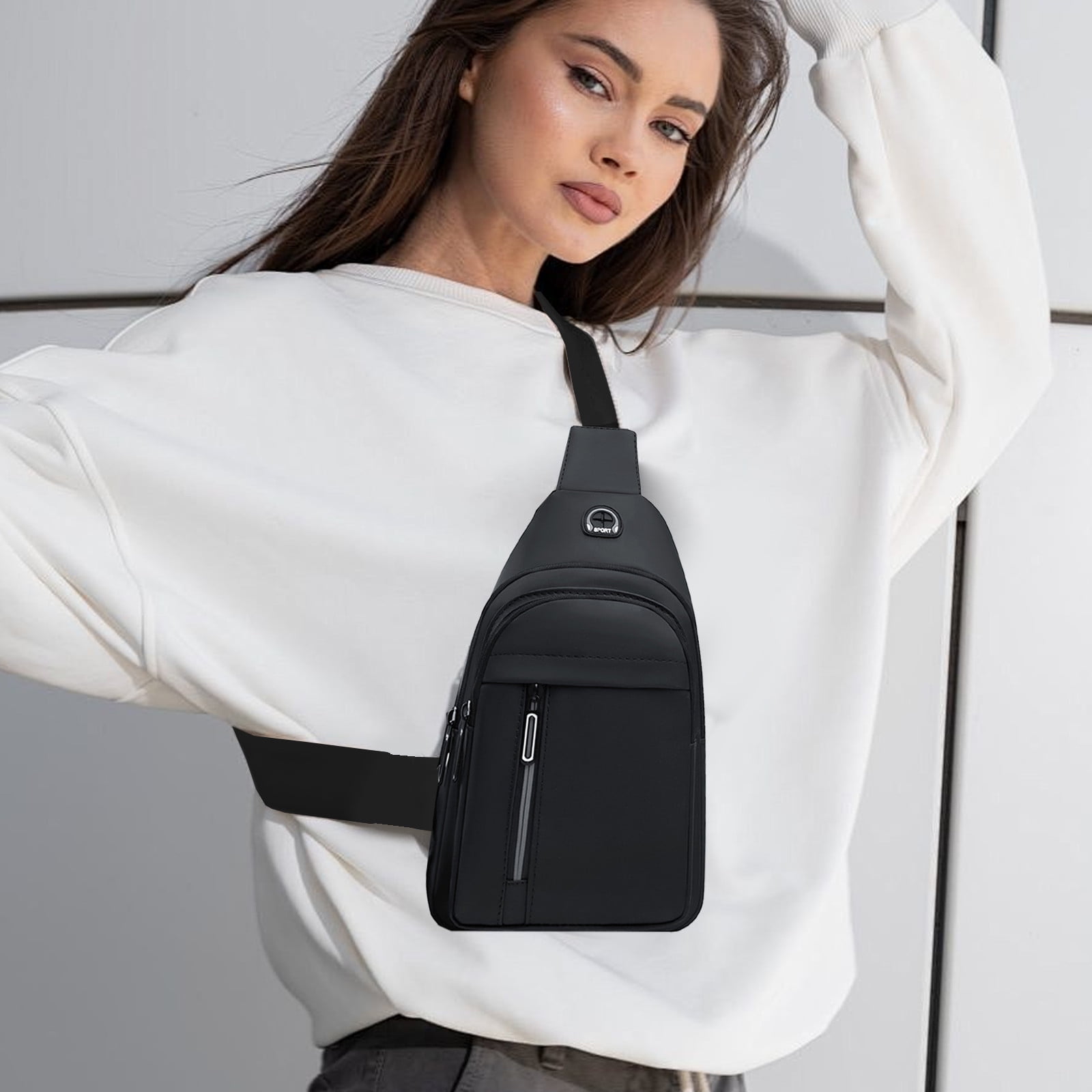 Sling Bag For Women Men, Sling Backpack, Multipurpose Crossbody, Shoulder Bag, Travel Hiking Daypack, Crossbody Shoulder Tote Crossbody Backpack Shoulder Bag