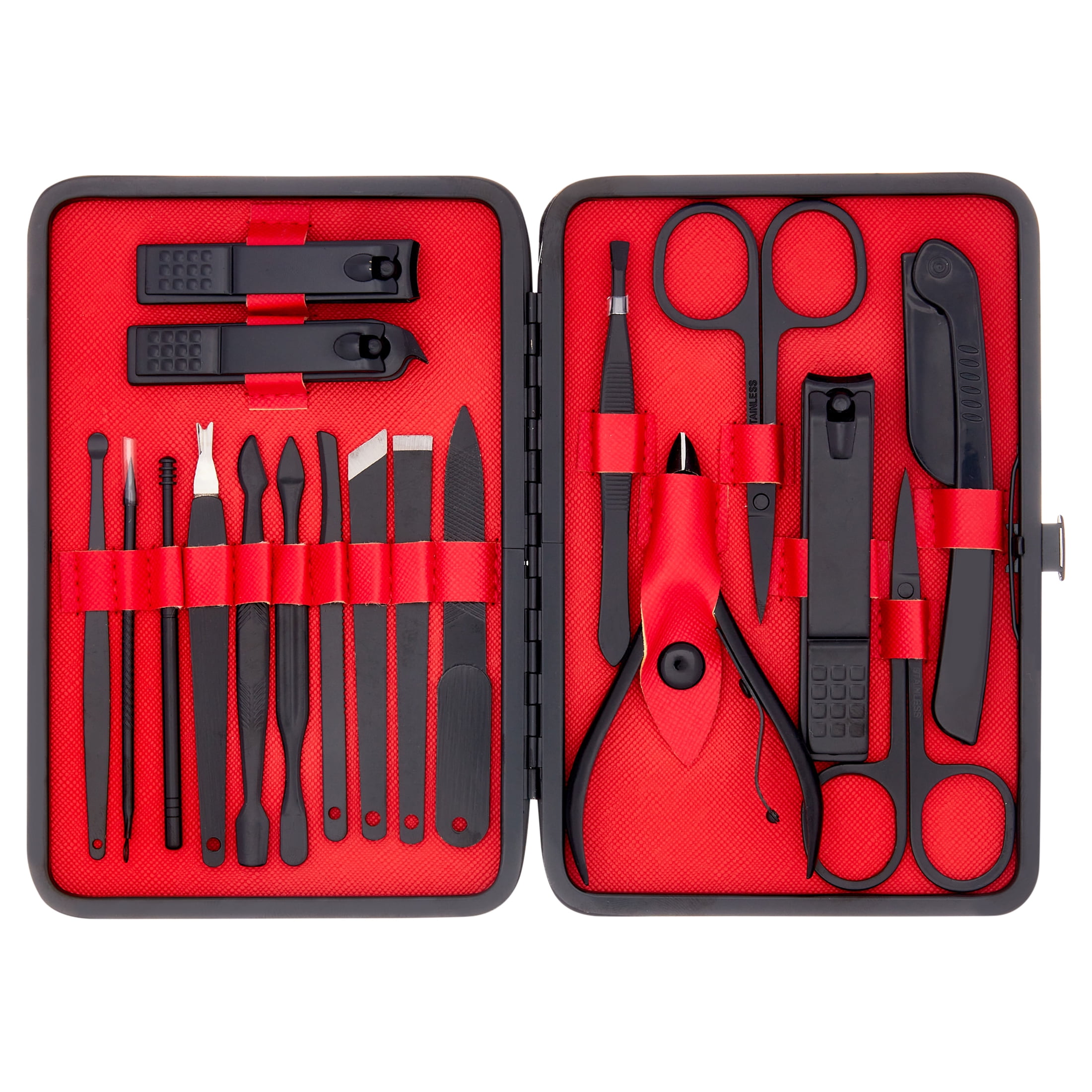 Manicure Set, Pedicure Kit, Nail Clippers, Professional Grooming Kit, Nail Tools 18 In 1 with Luxurious Travel Case For Men and Women Upgraded Version