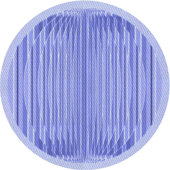 Ahgly Company Indoor Round Patterned Light Slate Blue Area Rugs, 4' Round