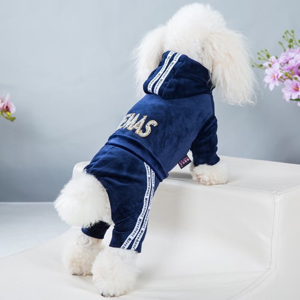 Kepooman Warm & Cozy Dog Hoodie Coat Puppy Shirt with Hat for Small Dogs Boy & Girl, XS-XL Navy Blue Kepooman Warm & Cozy Dog Hoodie Coat Puppy Shirt with Hat for Small Dogs Boy & Girl, XS-XL Navy Blue
