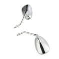 thumbnail image 3 of 2Pcs Universal Motorcycle Mirrors, Handlebar Rear View Side Mirror Compatible for Bike, Scooter, ATV, UTV, Dirt Bike and More, Silver, 3 of 8