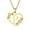 P, variant on Jewelry Initial Pendant Necklace for Men Womens, 14K Gold Plated Heart Flower Letter Capital Necklace Alphabets from A-Z Figaro Chain Necklace